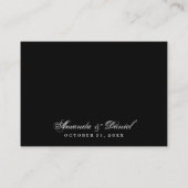 ハロウィンエレガント白黒スケルトン空白のプレイス プレイスカード (裏面)