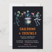 ハロウィンオフィスパーティービジネスミキサーカクテル 招待状 (正面)