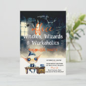 ハロウィンオフィスパーティービジネス企業のゴーリッシュ 招待状 (スタンド正面)