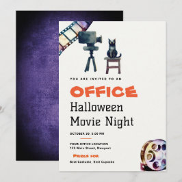 ハロウィンオフィスパーティービジネス映画ナイト 招待状