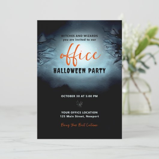 ハロウィンオフィスパーティー企業の業不気味 招待状 (スタンド正面)