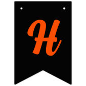 ハロウィンオレンジとブラックビジネス会社のロゴ バンティングフラッグ (第2の旗)