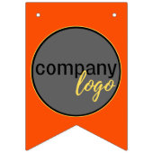 ハロウィンオレンジとブラックビジネス会社のロゴ バンティングフラッグ (第1の旗)