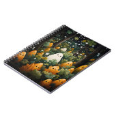 ハロウィンオレンジと森の白い幽霊 ノートブック (左側)