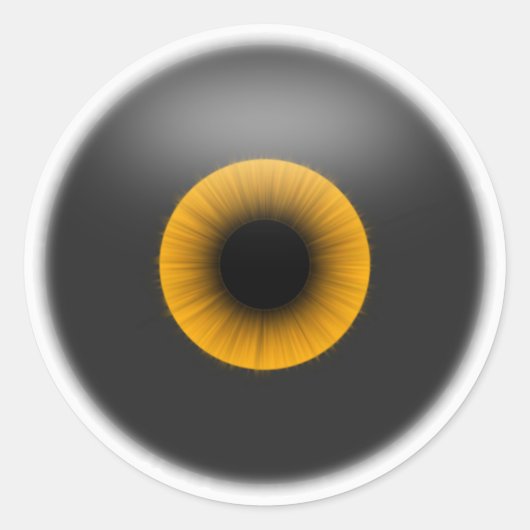 ハロウィンオレンジアイボールシールラベル ラウンドシール (正面)