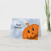 ハロウィンオレンジカボンプキンセルフィー カード (正面)