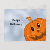 ハロウィンオレンジカボンプキンセルフィー シーズンポストカード (正面)