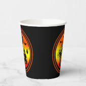 ハロウィンオレンジサンセットウィッチハ幽霊のよく出るウス 紙コップ (左)