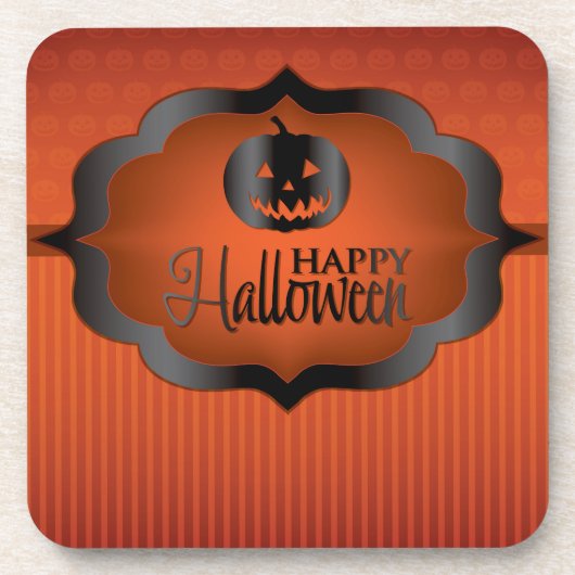 ハロウィンオレンジジャックオランタン コースター (正面)