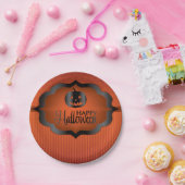 ハロウィンオレンジジャックオランタン ペーパープレート (パーティー)