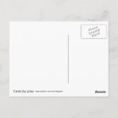 ハロウィンオレンジスパイダーとくもの巣カスタム文字 ポストカード (裏面)