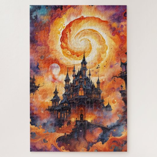 ハロウィンオレンジナイトキャッスル ジグソーパズル (縦)