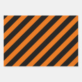 ハロウィンオレンジブラックストライプ水玉模様パーティー ラッピングペーパーシート (正面3)