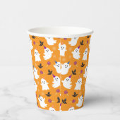 ハロウィンオレンジリトル幽霊キッズデコモダンル 紙コップ (右)