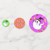 ハロウィンオレンジリトル幽霊キッズ コンフェッティ (正面)