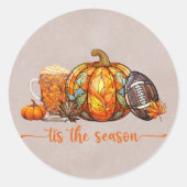 ハロウィンオレンジ秋シーズン ラウンドシール (正面)