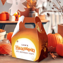 ハロウィンオレンジ誕生日パーティー フェイバーボックス