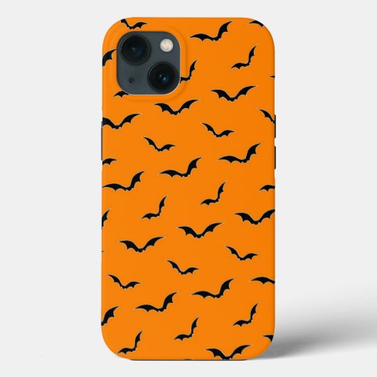 ハロウィンオレンジ&ブラックこうもりパタ飛んでいるーン Case-Mate iPhoneケース (裏面)