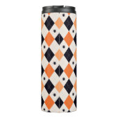 ハロウィンオレンジ&ブラックスパイダーパタアーガイルーン タンブラー (裏面)