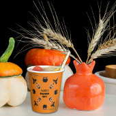 ハロウィンオレンジ&ブラックパーソナライズされた紙カップ 紙コップ