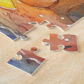 ハロウィンオーストラリアの牛とカボチャ怖い ジグソーパズル (側面)