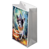 ハロウィンオーストラリアの牛とカボチャ怖い スモールペーパーバッグ (正面アングル)
