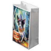 ハロウィンオーストラリアの牛とカボチャ怖い スモールペーパーバッグ (裏面アングル)