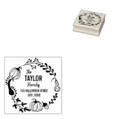 ハロウィンオータムカボチャリース差出人住所 ラバースタンプ (押印)