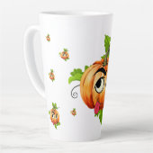 ハロウィンカおもしろいンプキン顔 カフェラテマグ (左アングル)