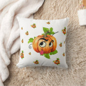 ハロウィンカおもしろいンプキン顔 クッション (ブランケット)