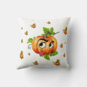 ハロウィンカおもしろいンプキン顔 クッション (裏面)