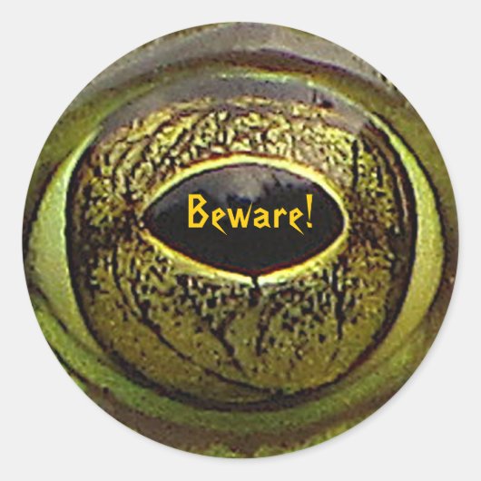 ハロウィンカエルの目 ラウンドシール (正面)