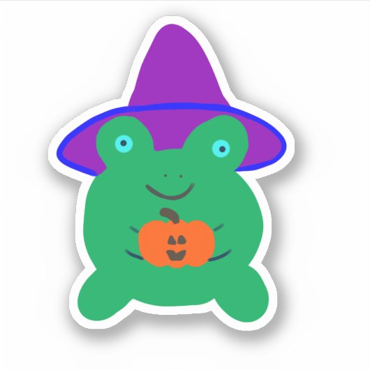 ハロウィンカエル シール (正面)