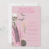 ハロウィンカクテルパーティー | 不気味にエレガントな夜 招待状 (正面)