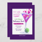 ハロウィンカクテルパーティー 招待状 (正面/裏面)