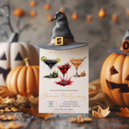 ハロウィンカクテル、ドリンク、バチェラー・パーティー 招待状