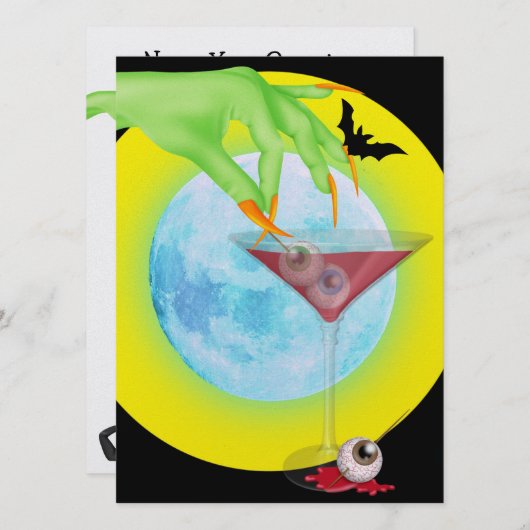 ハロウィンカクテル – SRF 招待状 (正面/裏面)