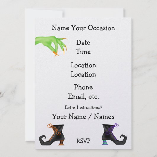 ハロウィンカクテル – SRF 招待状 (裏面)