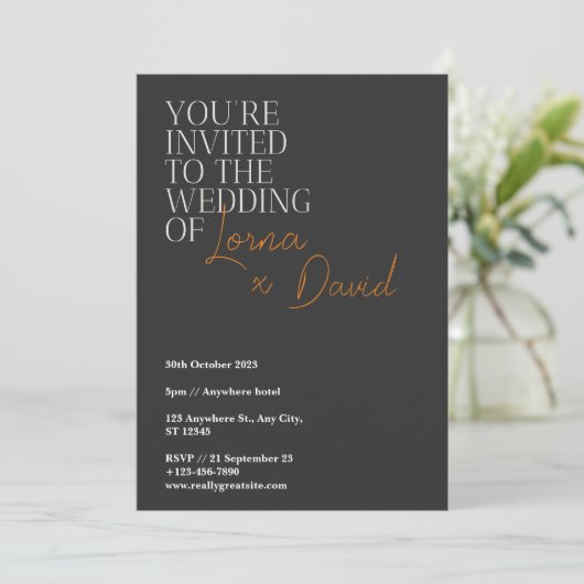 ハロウィンカジュアル結婚式招待状 招待状 (スタンド正面)