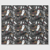 ハロウィンカスタマイズ子供の誕生日4文字名の年齢 ラッピングペーパー (フラット)