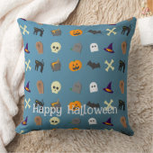 ハロウィンカスタムお洒落おもしろいパターン クッション (ブランケット)