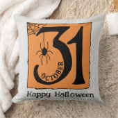 ハロウィンカスタムお洒落おもしろい10月31日オレンジ クッション (ブランケット)