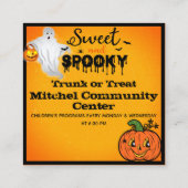 ハロウィンカスタムのトランクカードまたはトリートインサート100カード スクエア名刺 (裏面)