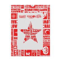 ハロウィンカスタムクールお洒落タイポグラフィ赤