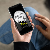 ハロウィンカスタムパーティーのための不気味なホラー ハウス 招待状