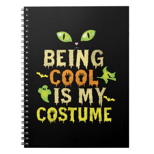 ハロウィンカッコいいは私の衣装誕生日 ノートブック (正面)