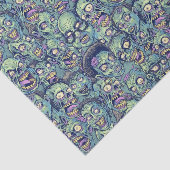 ハロウィンカッコいいゾンビのタイル模様 薄葉紙 (詳細)