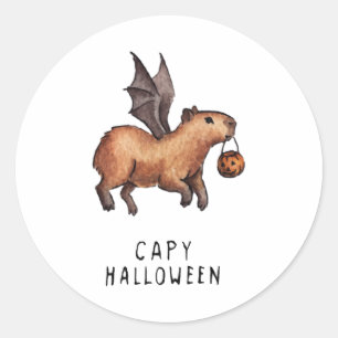 ハロウィンカピバラ ラウンドシール