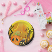 ハロウィンカボチャかわいいお洒落パーティー ペーパープレート (パーティー)