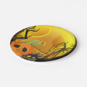 ハロウィンカボチャかわいいお洒落パーティー ペーパープレート (アングル)